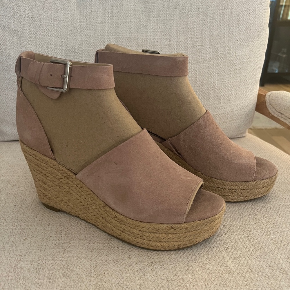 Marc Fisher Blush Wedge Sandals